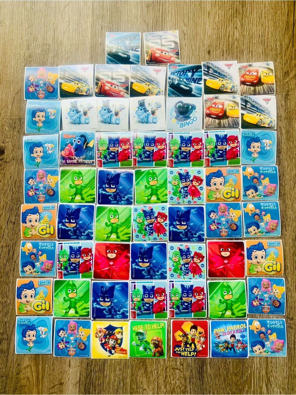 SmileMakers Stickers Cars Bubble Guppies Finding Nemo Paw Patrol PJ Masks etc.
